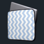 Light Blue and White Zigzag Laptop Sleeve<br><div class="desc">Alternating rows of light blue and white zigzags make up this bold geometric pattern. The baby blue and white design was designed from scratch. 

 Digitally created image. 
 Copyright ©2013 Claire E. Skinner,  All rights reserved.</div>