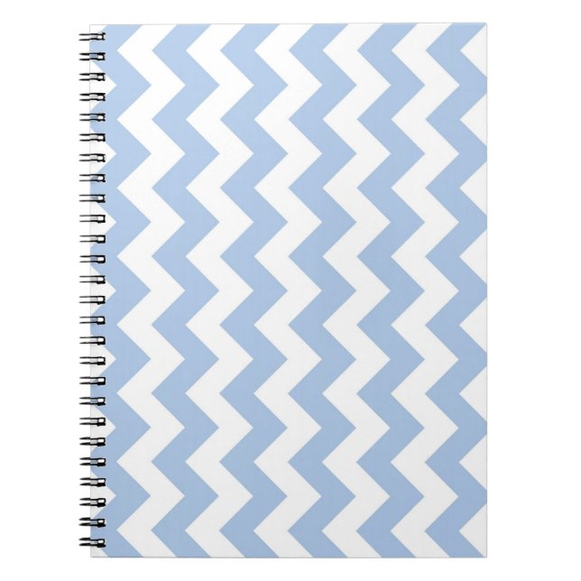 Light Blue and White Zigzag Notebook (Front)