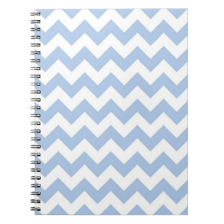 Light Blue and White Zigzag Notebook