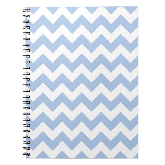 Light Blue and White Zigzag Notebook (Front)