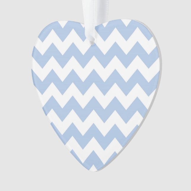 Light Blue and White Zigzag Ornament (Front)