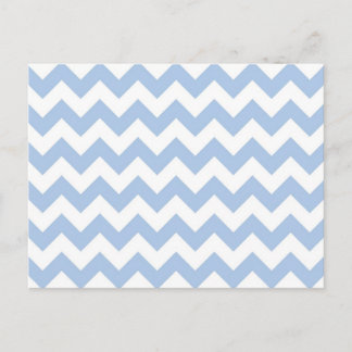 Light Blue and White Zigzag Postcard