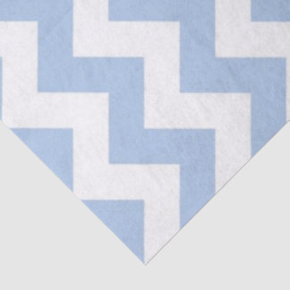Light Blue and White Zigzag Tissue Paper