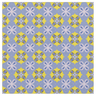 Light Blue and Yellow Abstract Fabric