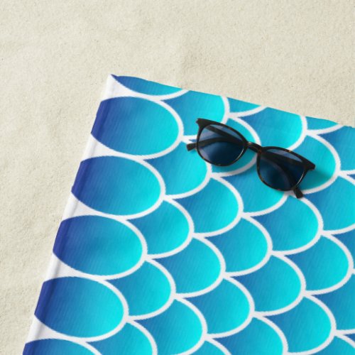 Light blue Animal Skin abstract pattern Beach Towel
