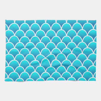 Light blue Animal Skin abstract pattern Kitchen Towel