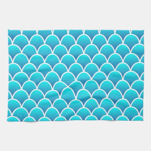 Light blue  Animal Skin abstract pattern Kitchen Towel