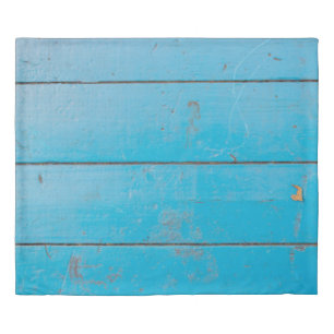 Light blue aquamarine fresh vintage wood dusty flo duvet cover