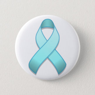 Light Blue Awareness Ribbon Button