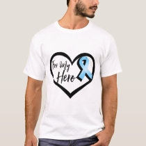 Light Blue Awareness Ribbon For My Hero T-Shirt