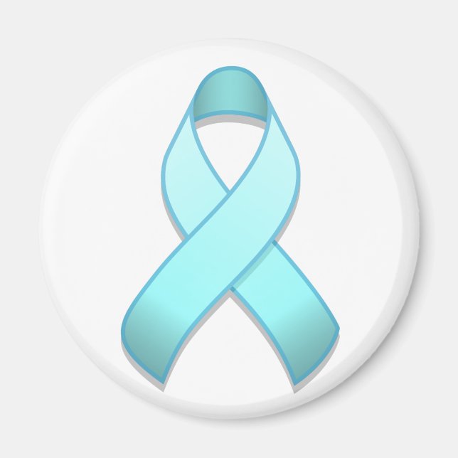 Light Blue Awareness Ribbon Magnet (Front)