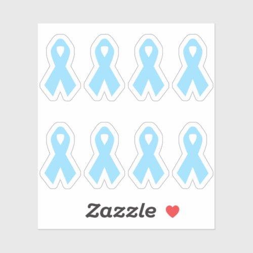 Light Blue Awareness Ribbon Sticker