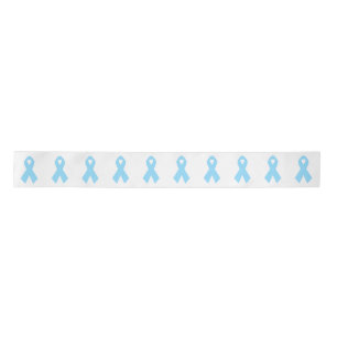 Light Blue Awareness Ribbon white