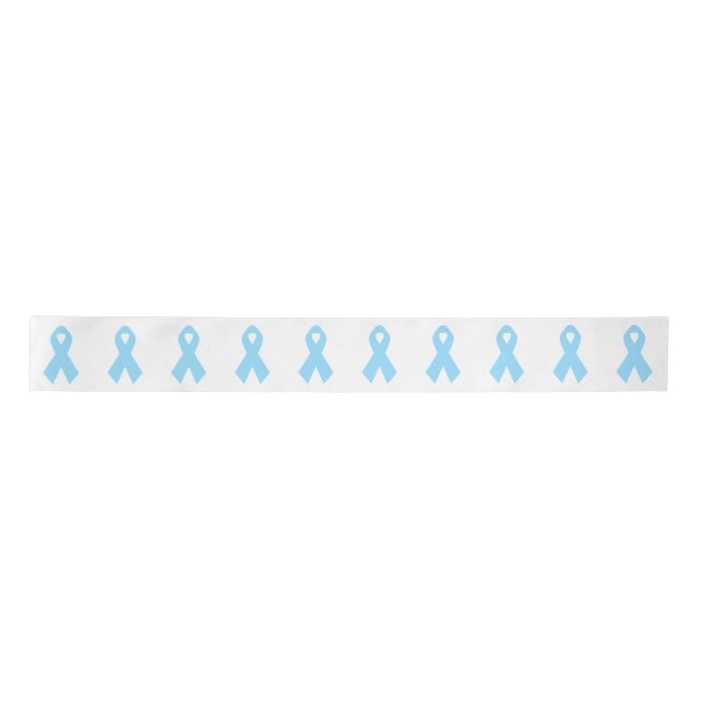 Light Blue Awareness Ribbon white (Front)