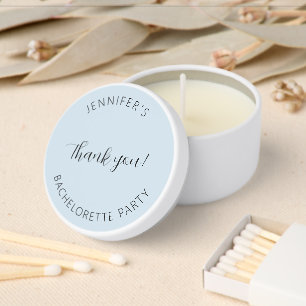Light Blue Bachelorette Party Thank You Mini Candle Favors
