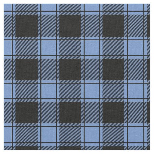 Light Blue & Black Buffalo Plaid Fabric
