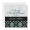 Light Blue Black Damask Bridal Shower Invitation