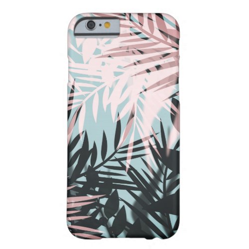 Light blue black tropical pattern Case_Mate iPhone Barely There iPhone 6 Case