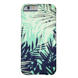 Light blue black tropical pattern Case-Mate iPhone Barely There iPhone 6 Case
