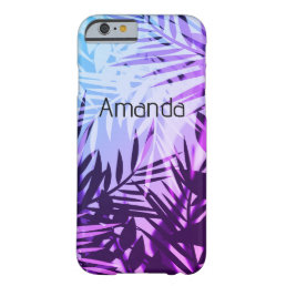 Light blue black tropical pattern Case-Mate iPhone Barely There iPhone 6 Case