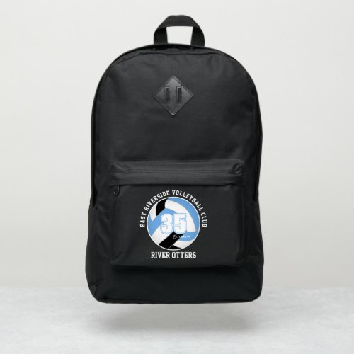 light blue black volleyball team colors spirit port authority backpack