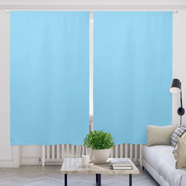 Light Blue  Blackout Curtains (Living Room)