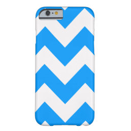 Light Blue Bold Chevron Barely There iPhone 6 Case