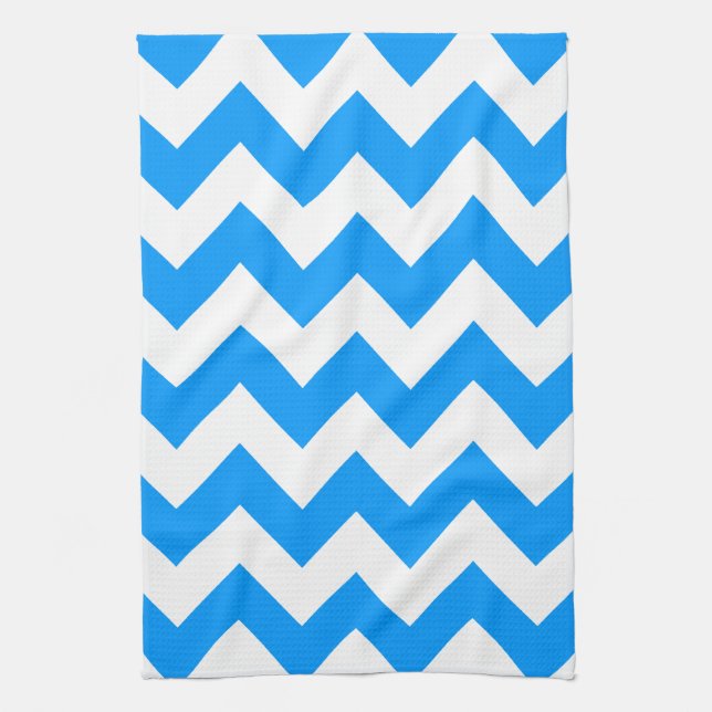 Light Blue Bold Chevron Towel (Vertical)