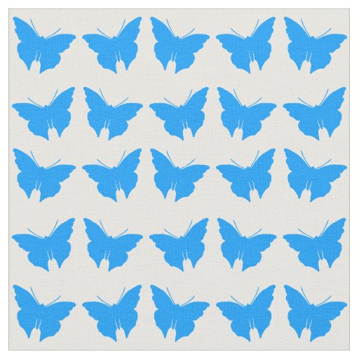 Light Blue Bold Mod Butterflies Fabric