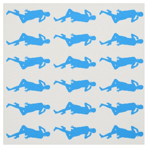 Light Blue Bold Mod GoGo Girls Fabric