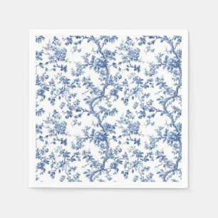 Light Blue Botanical Toile Garden Party Paper Napk Napkins
