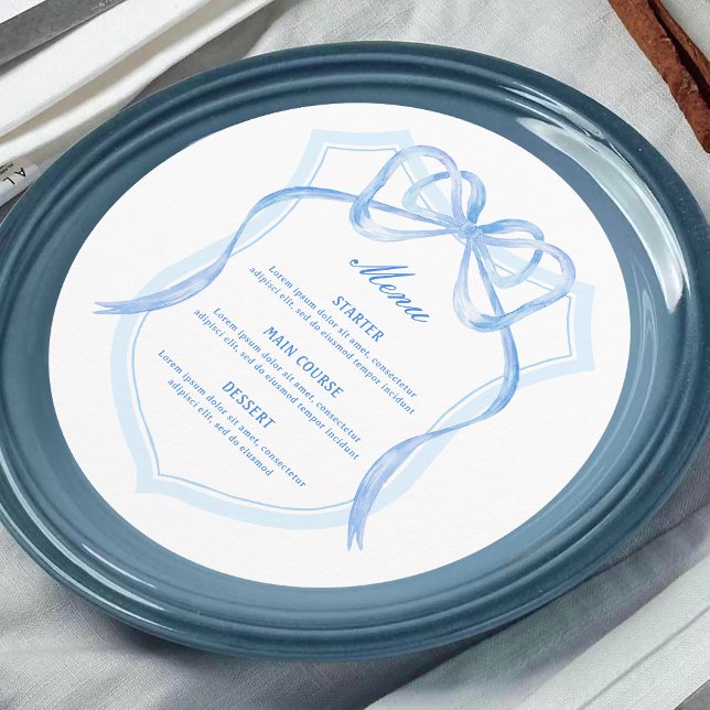 Light Blue Bow Crest Round Menu (Creator Uploaded)
