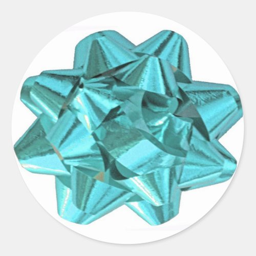 Light Blue Bow Stickers