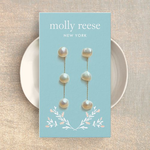 Light Blue  Branch Earring Display Card