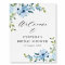 light blue bridal shower welcome sign