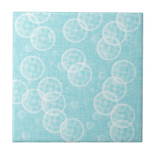 light blue bubbles ceramic tile