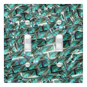 Light blue, bubbles upon grating or brick effect? switch cover