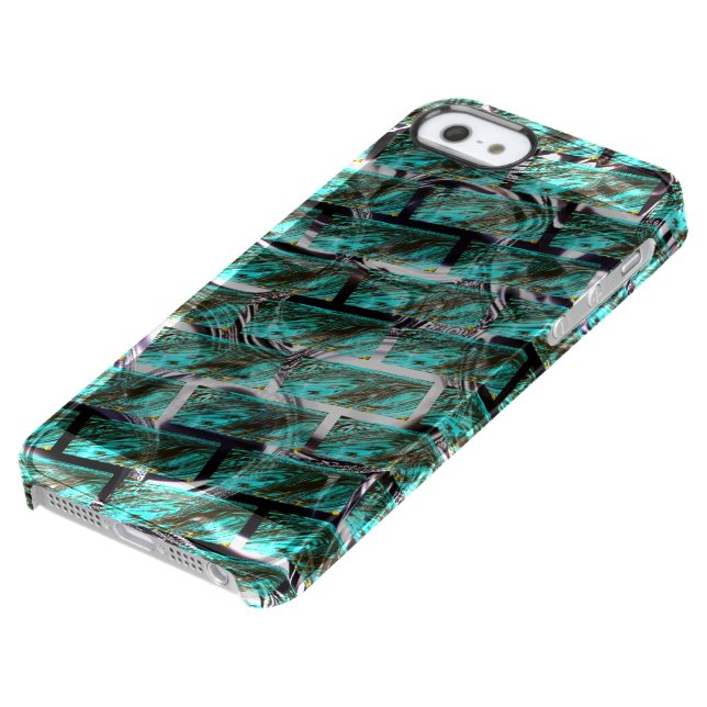 Light blue, bubbles upon grating or brick effect? uncommon iPhone case (Bottom)