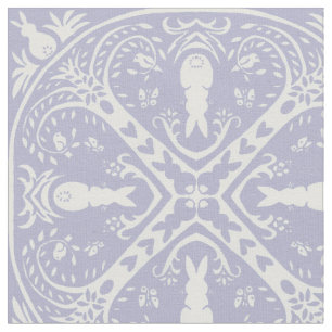 Light Blue Bunny Rabbit Pattern Baby Boy Nursery Fabric
