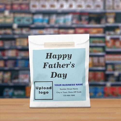 Light Blue Business Brand Fathers Day Paper Bag