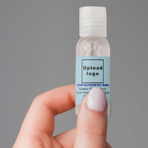 Light Blue Business Brand on Hand Sanitizer