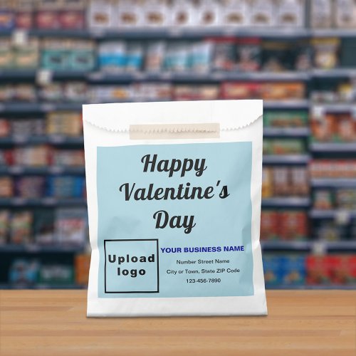 Light Blue Business Brand Valentine Paper Bag