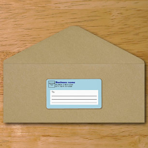 Light Blue Business Shipping Label