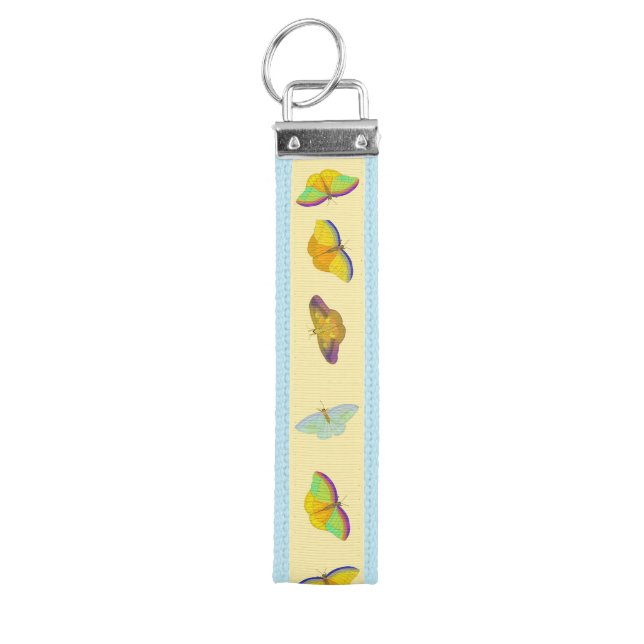 Light Blue Butterfly Keychain (Keys on Top)