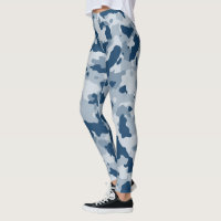 Light Blue Camouflage Leggings