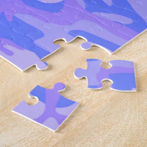 Light Blue Camouflage Pattern Jigsaw Puzzle