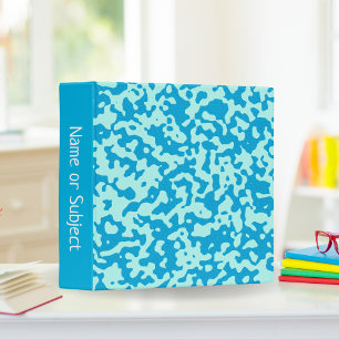Light Blue Camouflage Pattern Name Or Subject 3 Ring Binder