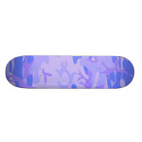 Light Blue Camouflage Skateboard