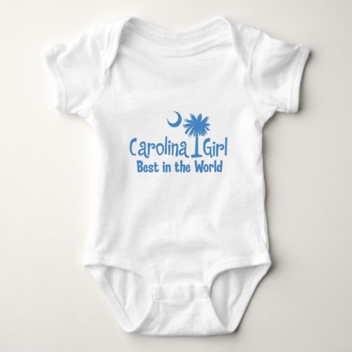 Light Blue Carolina Girl Best in the World Baby Bodysuit