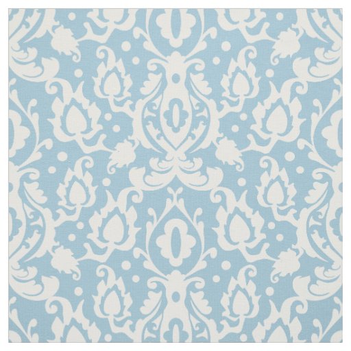 Light Blue Casbah Damask Fabric